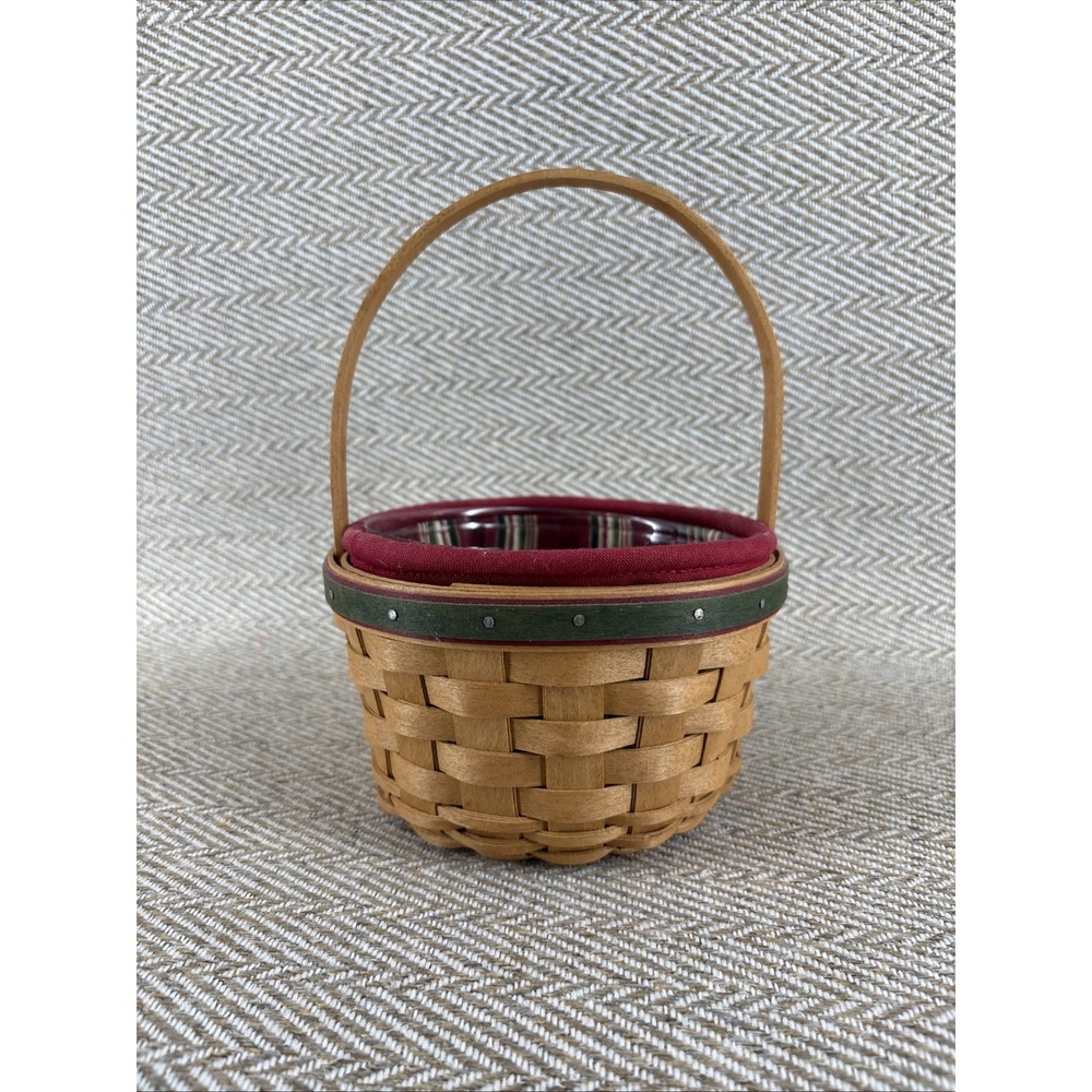 Longaberger‎ 2005 Round Holiday Helper Basket Combo Liner Protector